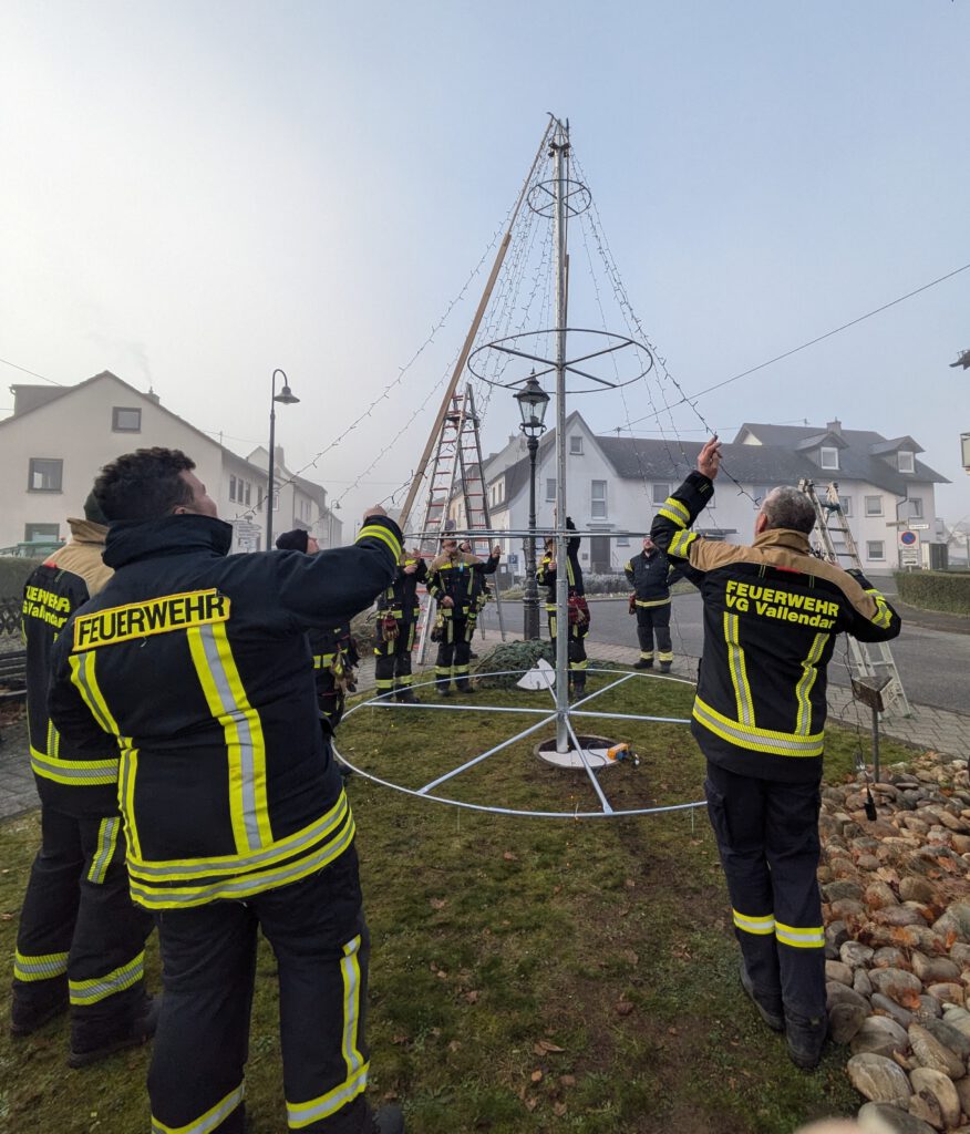 Beim Anbringen der Beleuchtung