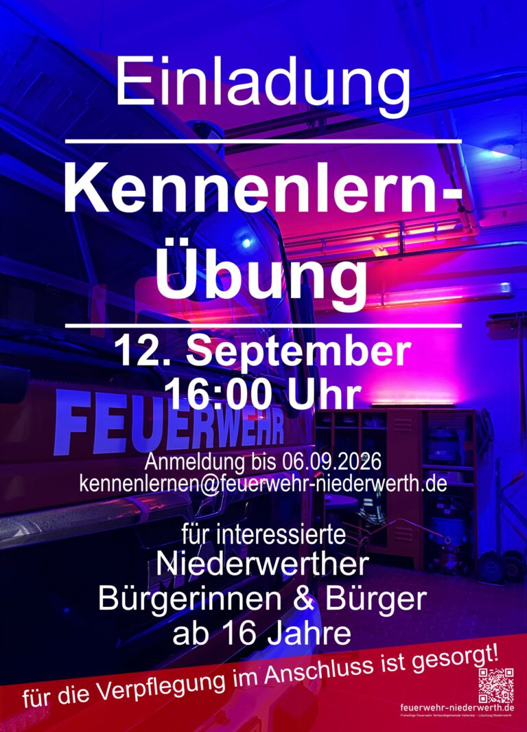 Einladung zur Kennenlernübung am 12.09.